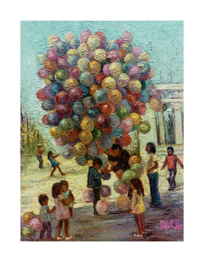 Balloons Painting by Dorothy Rice